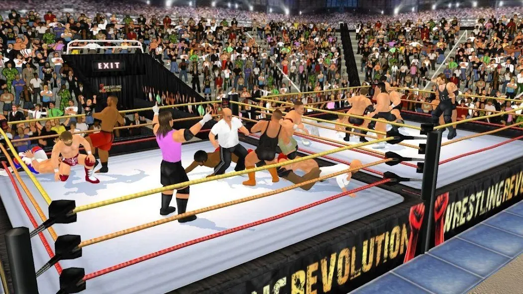 Скачать взломанную Wrestling Revolution 3D (Реслинг Революшн 3Д)  [МОД Меню] — стабильная версия apk на Андроид screen 5