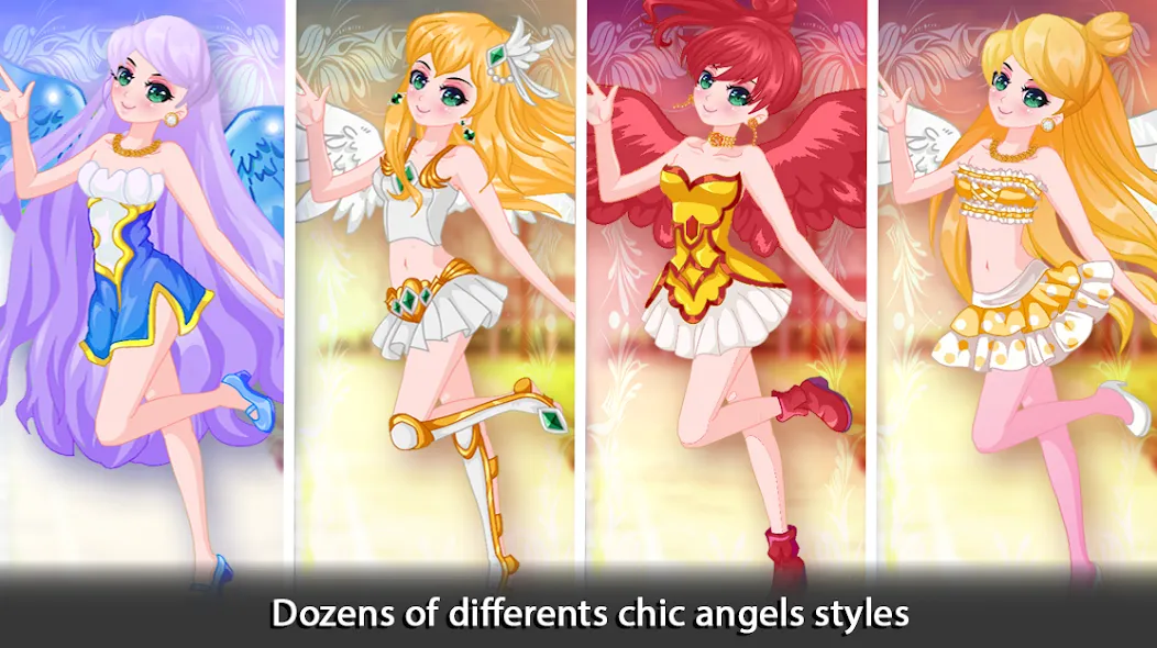 Взломанная Dress Up Angel Anime Girl Game  [МОД Много монет] — стабильная версия apk на Андроид screen 4