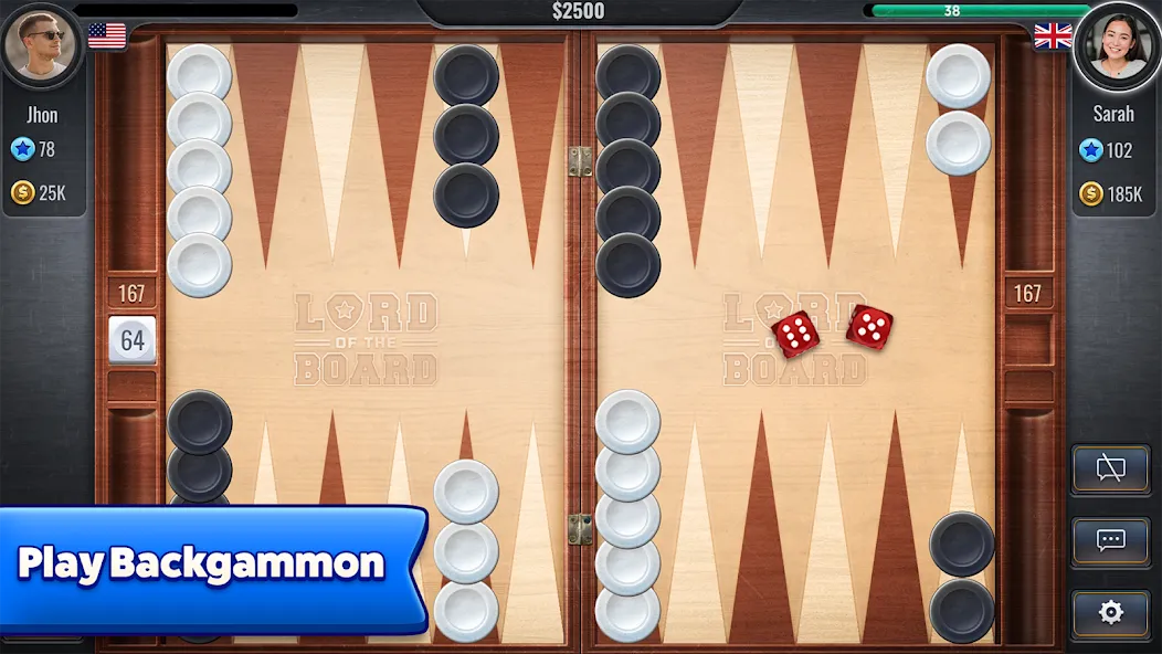 Взлом Backgammon — Lord of the Board (Бэкгаммон)  [МОД Mega Pack] — полная версия apk на Андроид screen 1