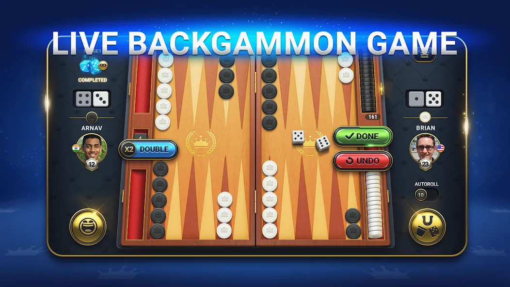 Скачать взломанную Backgammon Live — Online Games (Бэкгаммон Лайв)  [МОД Menu] — стабильная версия apk на Андроид screen 2