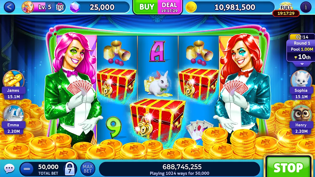 Взлом Jackpot Madness Slots Casino (Джекпотджой Слоты)  [МОД Все открыто] — последняя версия apk на Андроид screen 1