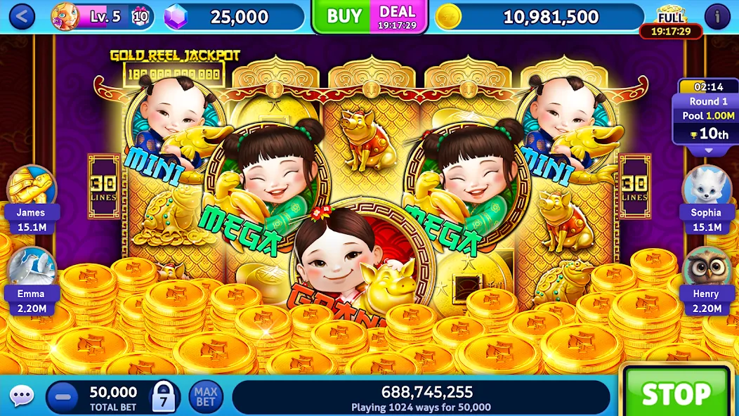 Взлом Jackpot Madness Slots Casino (Джекпотджой Слоты)  [МОД Все открыто] — последняя версия apk на Андроид screen 3