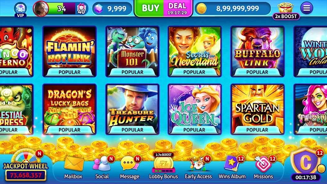 Взлом Jackpot Madness Slots Casino (Джекпотджой Слоты)  [МОД Все открыто] — последняя версия apk на Андроид screen 5