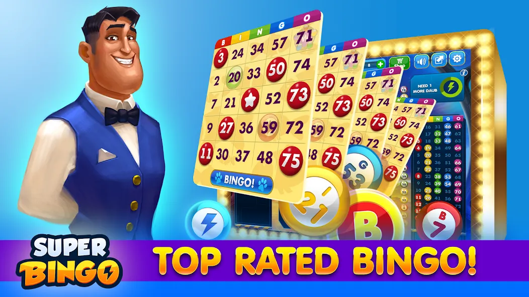 Скачать взломанную Super Bingo HD — Bingo Games (упер Бинго )  [МОД Menu] — полная версия apk на Андроид screen 1