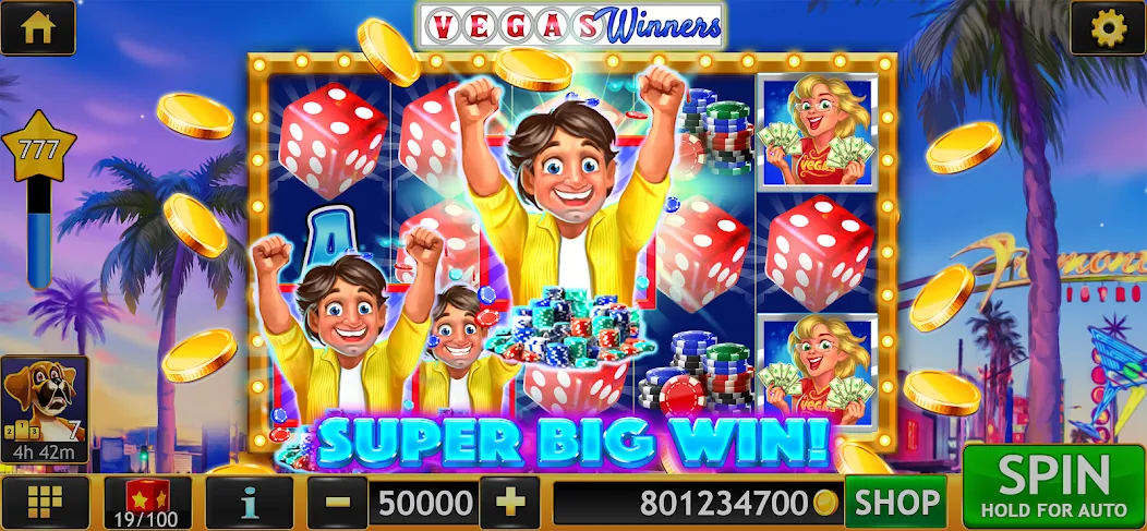 Скачать взломанную Slots of Luck: Vegas Casino (Слоты удачи)  [МОД Unlocked] — полная версия apk на Андроид screen 2