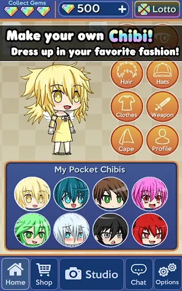 Взломанная Pocket Chibi — Anime Dress Up (Покет Чиби)  [МОД Меню] — стабильная версия apk на Андроид screen 2