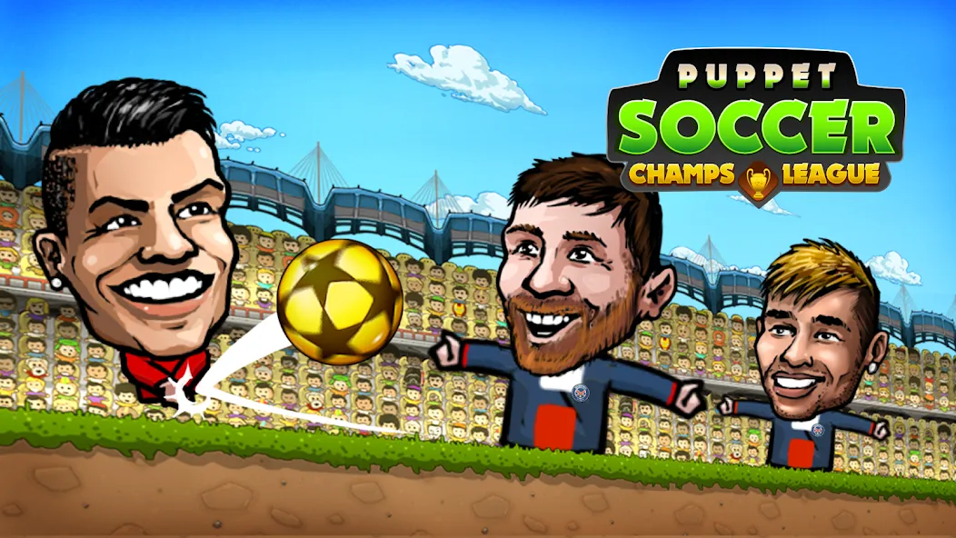 Скачать взломанную Puppet Soccer: Champs League (Паппет Соккер)  [МОД Бесконечные монеты] — стабильная версия apk на Андроид screen 1