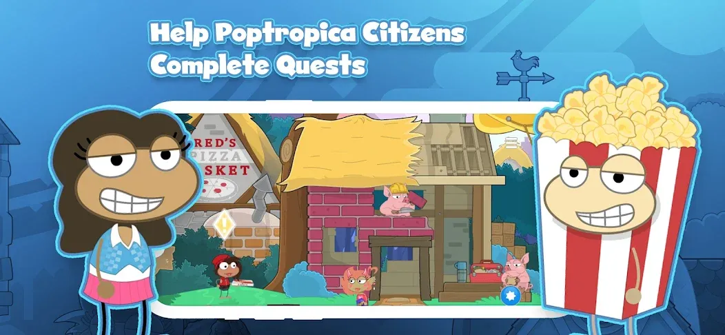 Скачать взломанную Poptropica: Fun Kids Adventure (Поптропика)  [МОД Бесконечные монеты] — полная версия apk на Андроид screen 3