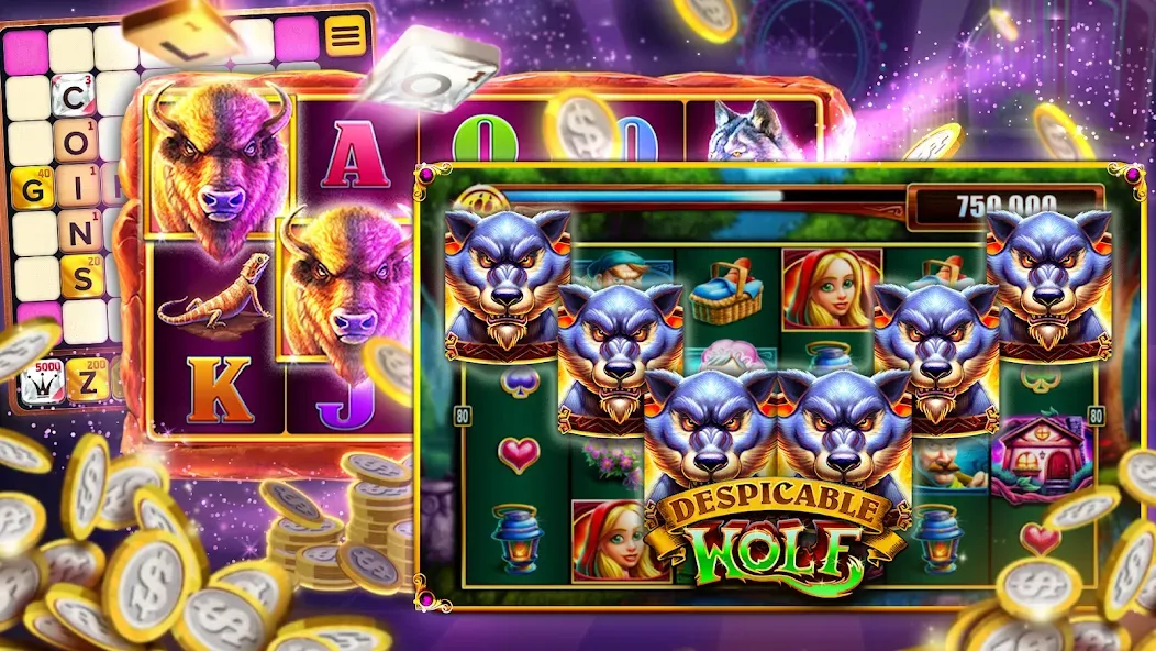 Взлом Vegas Downtown Slots & Words  [МОД Много монет] — стабильная версия apk на Андроид screen 1