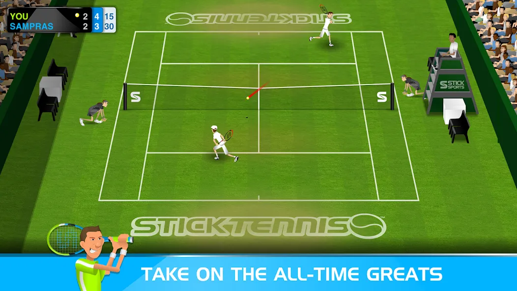 Взлом Stick Tennis (Стик Теннис)  [МОД Все открыто] — стабильная версия apk на Андроид screen 2