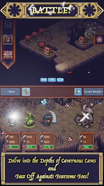 Взломанная Cave Heroes:Idle Dungeon RPG (Кейв Хероес)  [МОД Много монет] — последняя версия apk на Андроид screen 1