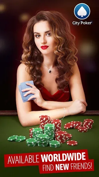 Скачать взломанную City Poker: Holdem, Omaha (Сити Покер)  [МОД Много денег] — последняя версия apk на Андроид screen 1