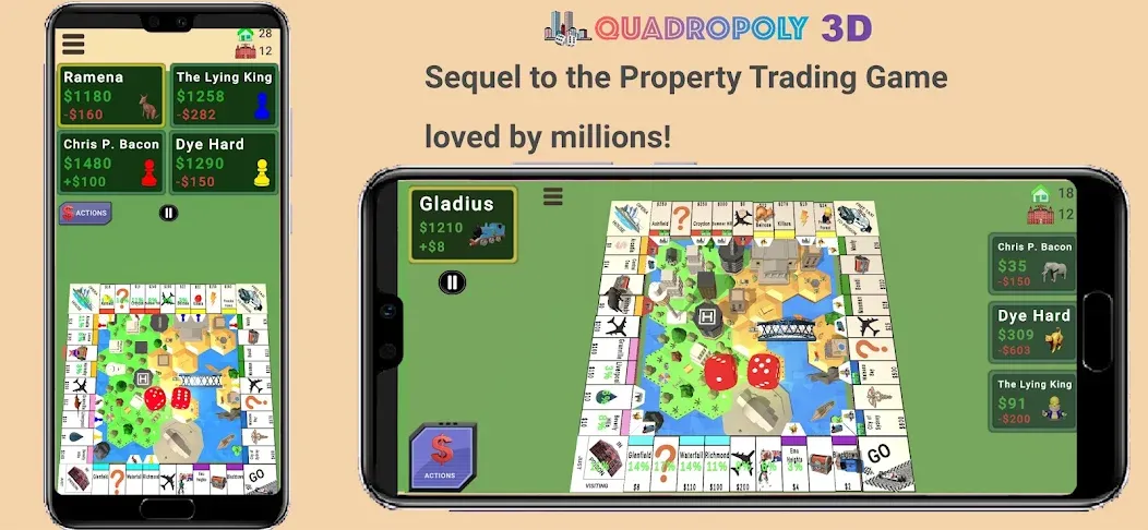 Скачать взломанную Quadropoly — Monopolist Tycoon  [МОД Menu] — полная версия apk на Андроид screen 1