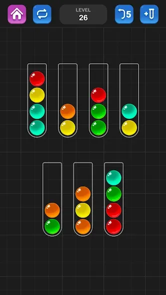 Взломанная Ball Sort Puzzle — Color Game  [МОД Unlocked] — последняя версия apk на Андроид screen 1