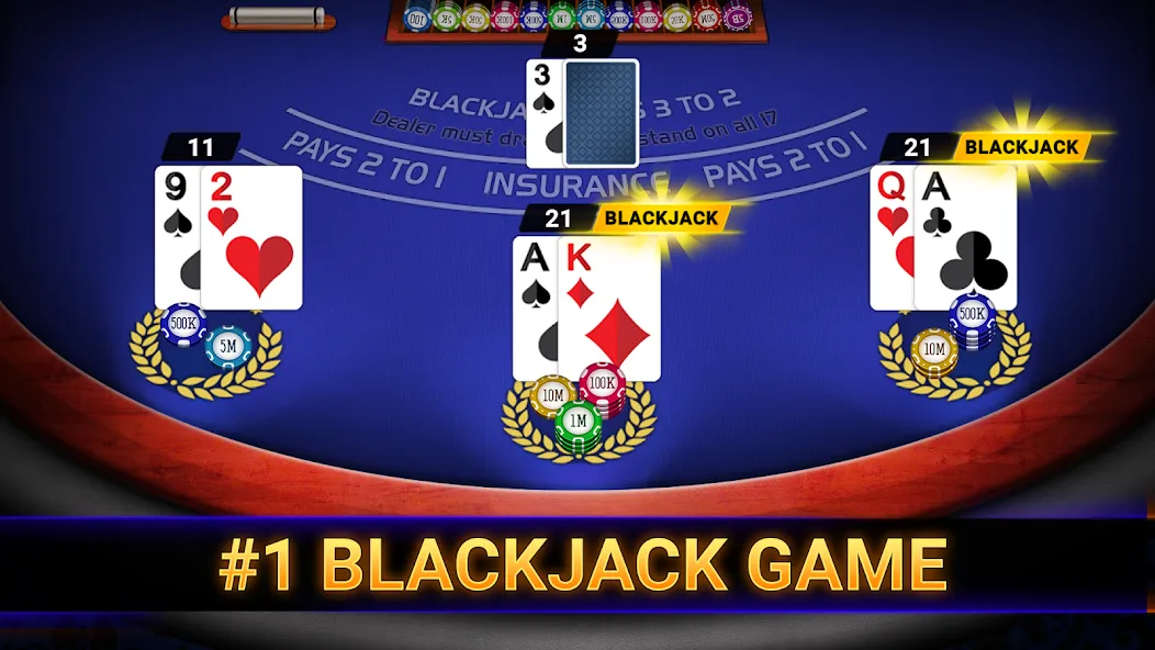 Взлом Blackjack 21: online casino (Блэкджек 21)  [МОД Menu] — последняя версия apk на Андроид screen 1