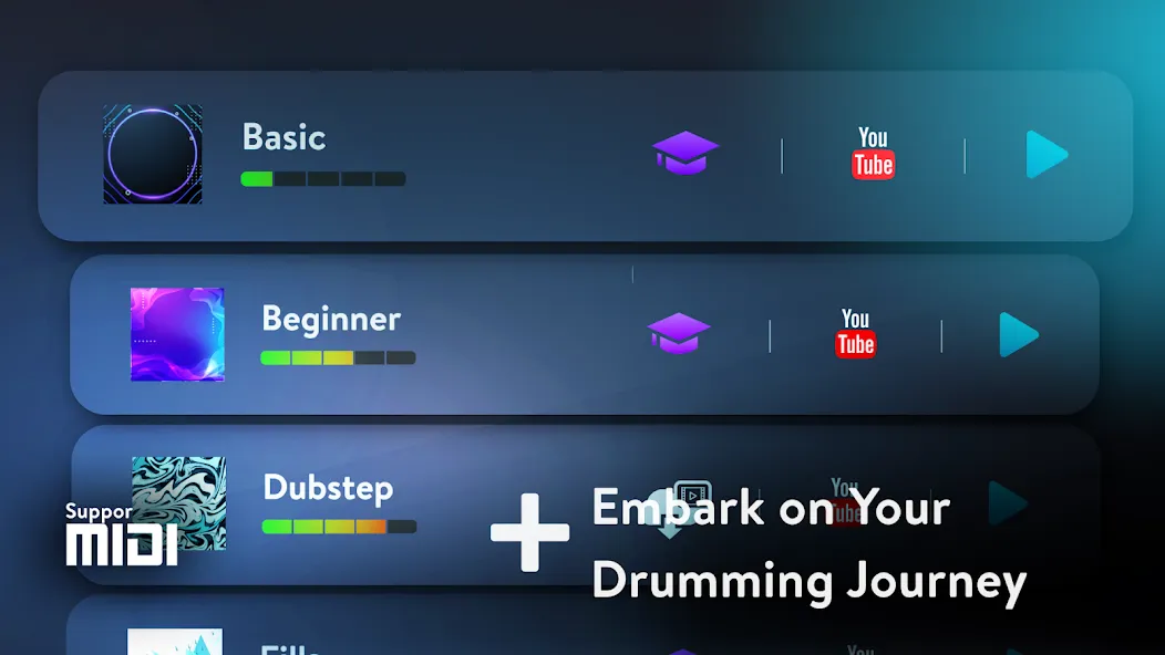 Взломанная Real Drum: electronic drums (Риал драм)  [МОД Меню] — полная версия apk на Андроид screen 3