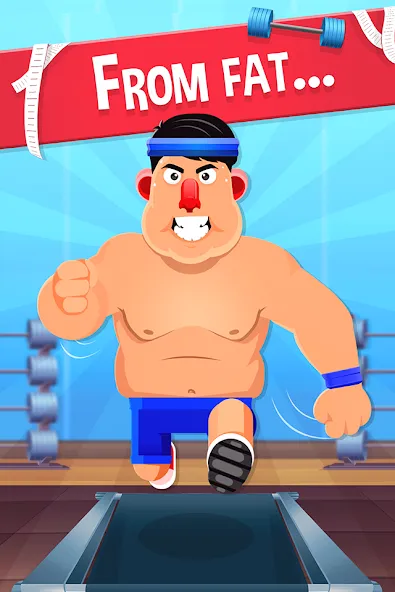 Скачать взломанную Fat No More: Sports Gym Game! (Фэт Но Море)  [МОД Много монет] — полная версия apk на Андроид screen 1