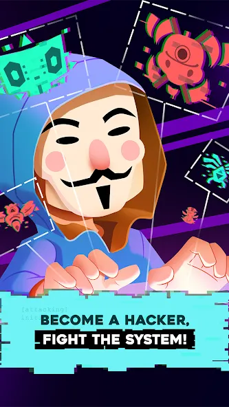 Скачать взлом Hacking Hero: Hacker Clicker (Хакинг герой)  [МОД Unlocked] — полная версия apk на Андроид screen 1