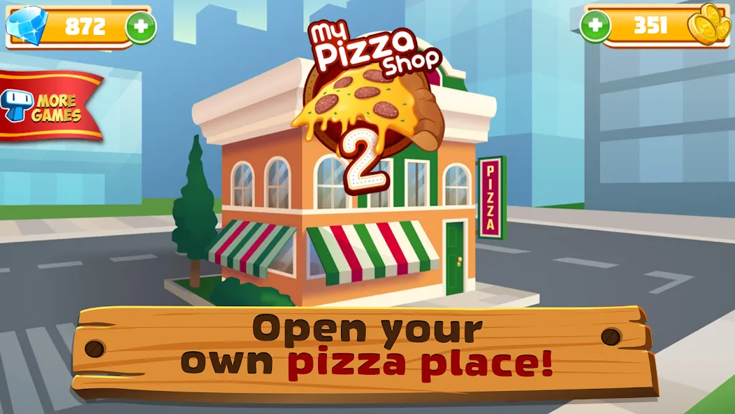 Скачать взлом My Pizza Shop 2: Food Games (Мой Пиццерия 2)  [МОД Много денег] — последняя версия apk на Андроид screen 1