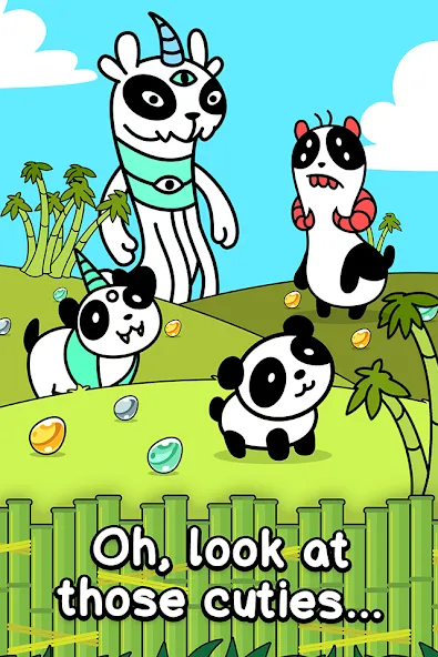 Скачать взлом Panda Evolution: Idle Clicker (Панда Эволюция)  [МОД Много денег] — полная версия apk на Андроид screen 1