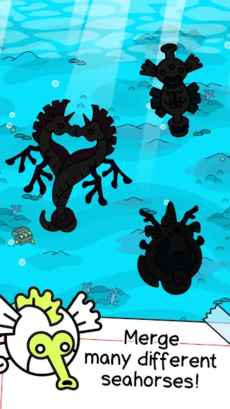 Взломанная Seahorse Evolution: Sea Mutant (Сиходеволюция)  [МОД Все открыто] — последняя версия apk на Андроид screen 3