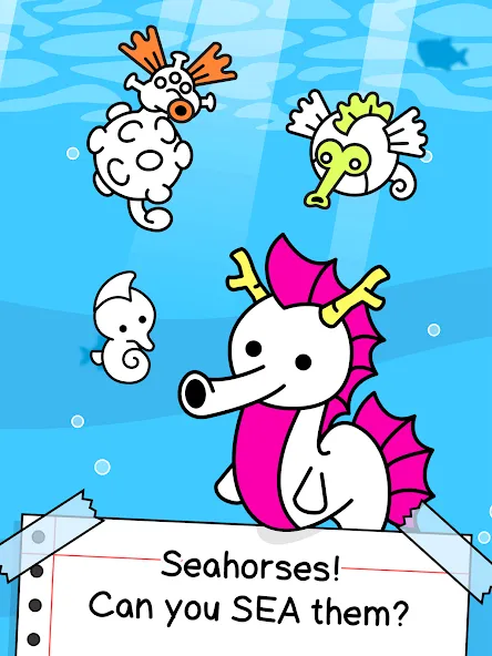 Взломанная Seahorse Evolution: Sea Mutant (Сиходеволюция)  [МОД Все открыто] — последняя версия apk на Андроид screen 5