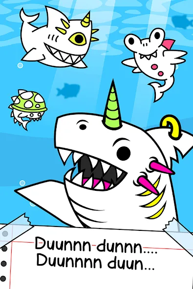 Взлом Shark Evolution: Idle Game (Шарк Эволюшн)  [МОД Бесконечные монеты] — стабильная версия apk на Андроид screen 1