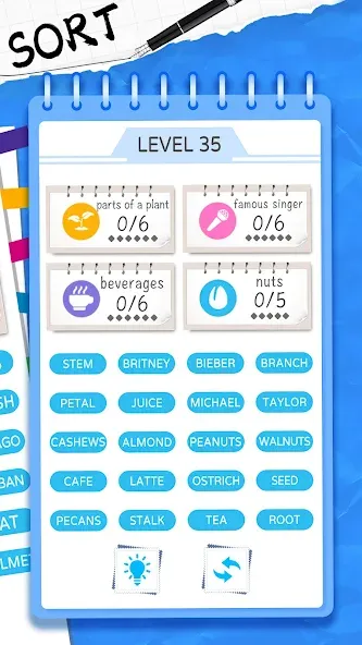 Взлом Word Sort: Association Connect (Соннект Колорс)  [МОД Mega Pack] — последняя версия apk на Андроид screen 2