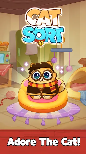 Скачать взлом Cat Sort Puzzle: Cute Pet Game  [МОД Mega Pack] — стабильная версия apk на Андроид screen 1