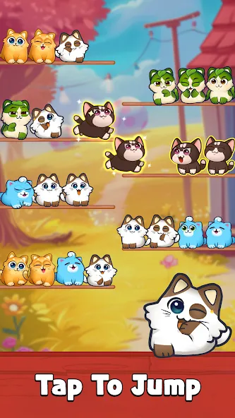 Скачать взлом Cat Sort Puzzle: Cute Pet Game  [МОД Mega Pack] — стабильная версия apk на Андроид screen 2