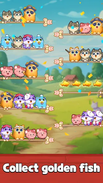 Скачать взлом Cat Sort Puzzle: Cute Pet Game  [МОД Mega Pack] — стабильная версия apk на Андроид screen 3