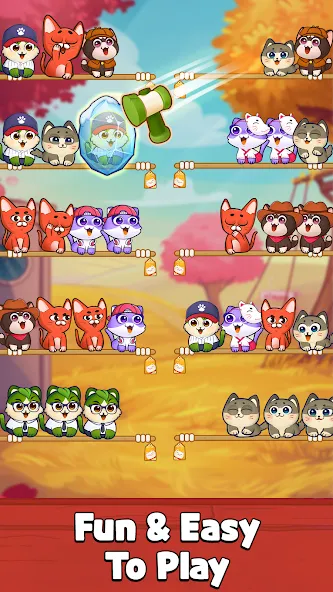Скачать взлом Cat Sort Puzzle: Cute Pet Game  [МОД Mega Pack] — стабильная версия apk на Андроид screen 4