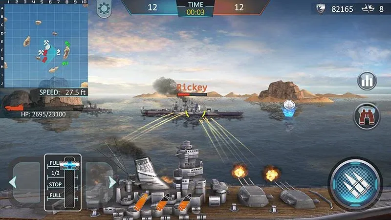 Взломанная Warship Attack 3D  [МОД Бесконечные монеты] — последняя версия apk на Андроид screen 1