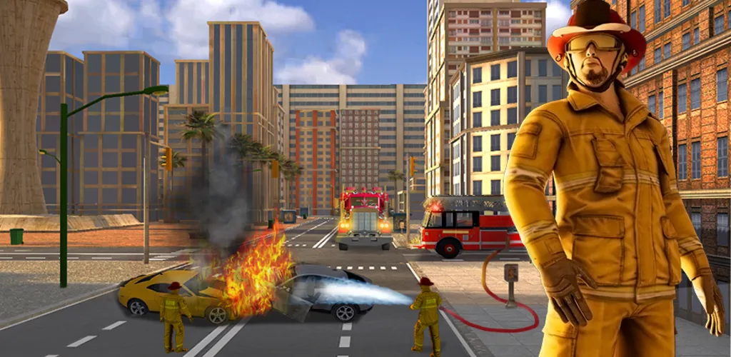 Взлом Real Firefighter 3D Simulator (Реальный Пожарник 3D Симулятор)  [МОД Меню] — полная версия apk на Андроид screen 2