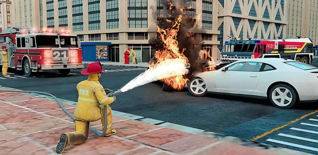 Взлом Real Firefighter 3D Simulator (Реальный Пожарник 3D Симулятор)  [МОД Меню] — полная версия apk на Андроид screen 5