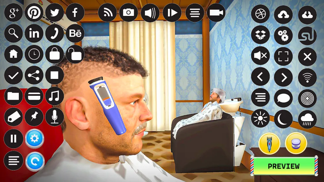 Скачать взломанную Barber Shop Hair Cut Sim Games (Барбершоп игры на подстригание волос)  [МОД Menu] — полная версия apk на Андроид screen 2