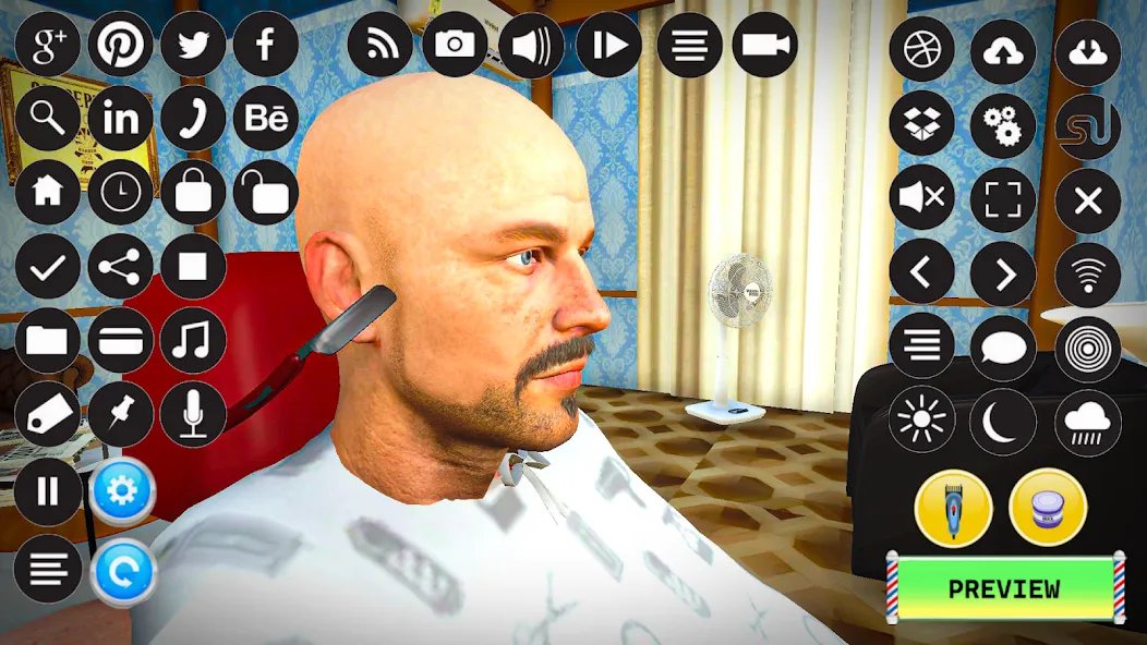 Скачать взломанную Barber Shop Hair Cut Sim Games (Барбершоп игры на подстригание волос)  [МОД Menu] — полная версия apk на Андроид screen 4