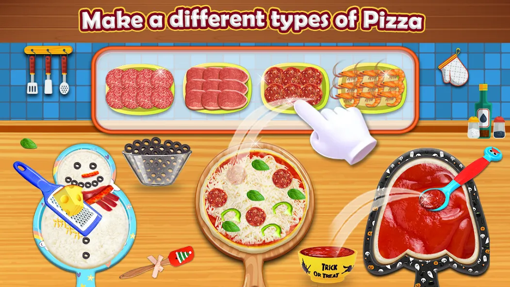 Взломанная Pizza Maker — Cooking Games  [МОД Бесконечные монеты] — полная версия apk на Андроид screen 1