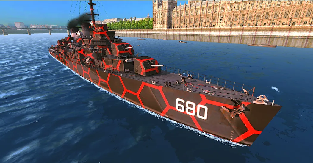 Скачать взломанную Battle of Warships: Online (Баттл оф Уоршипс)  [МОД Menu] — полная версия apk на Андроид screen 1