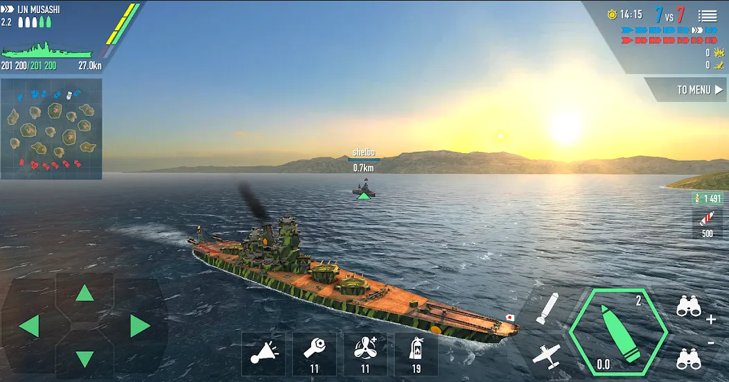 Скачать взломанную Battle of Warships: Online (Баттл оф Уоршипс)  [МОД Menu] — полная версия apk на Андроид screen 3