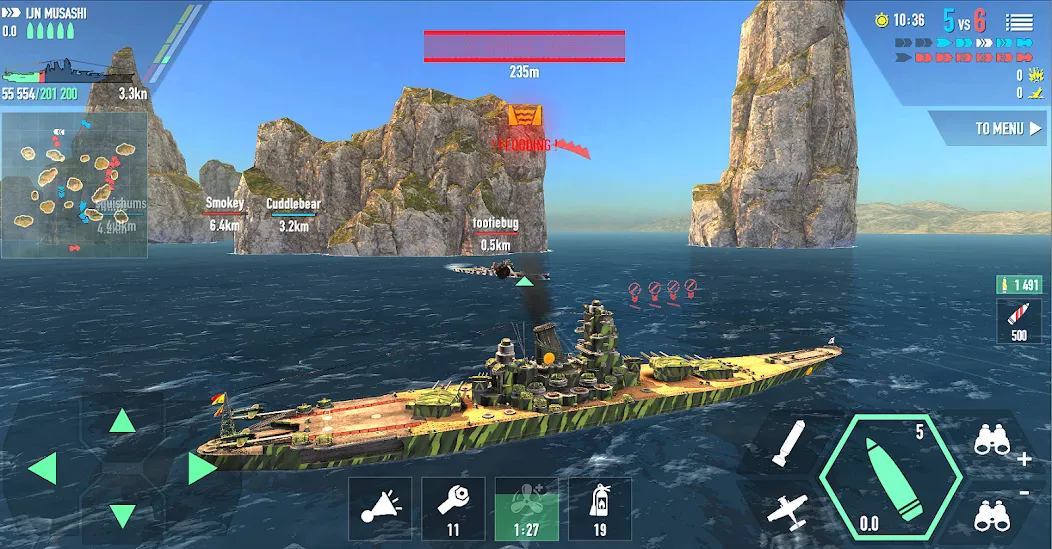 Скачать взломанную Battle of Warships: Online (Баттл оф Уоршипс)  [МОД Menu] — полная версия apk на Андроид screen 4