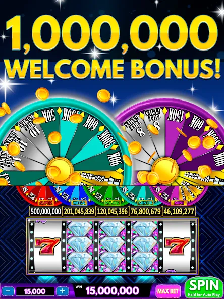 Взлом Spin Vegas Slots: Slot Games (Спин Вегас слоты)  [МОД Menu] — стабильная версия apk на Андроид screen 1