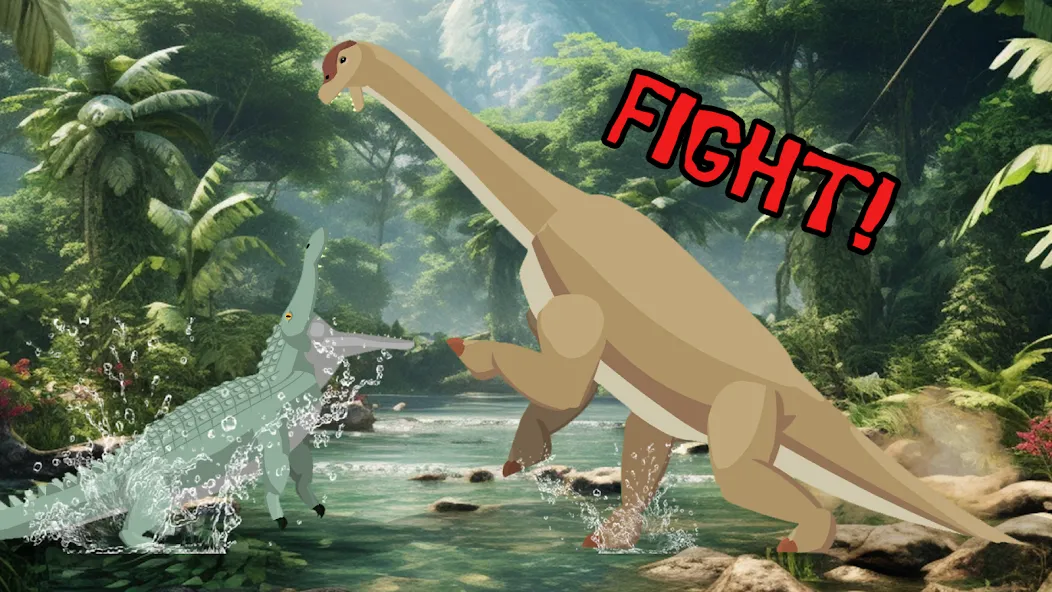 Взломанная T-Rex Fights Dinosaurs  [МОД Бесконечные монеты] — последняя версия apk на Андроид screen 3