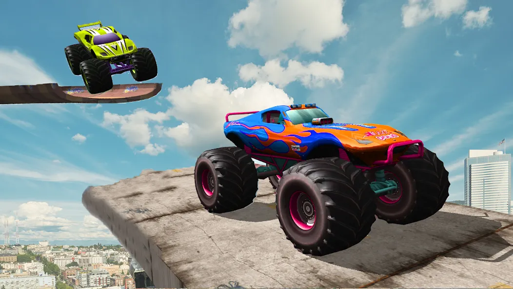 Взлом Monster Truck Car Game 3d (Монстр Трак Стант)  [МОД Unlimited Money] — полная версия apk на Андроид screen 1