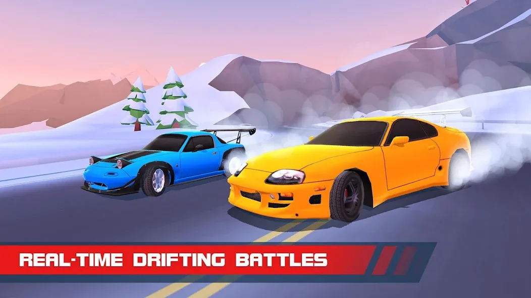 Скачать взлом Drift Clash Online Racing (Дрифт Клаш)  [МОД Mega Pack] — последняя версия apk на Андроид screen 2