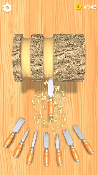 Взломанная Wood Turning 3D — Carving Game  [МОД Menu] — последняя версия apk на Андроид screen 1