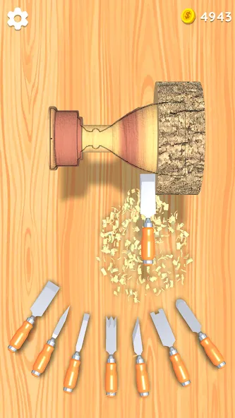 Взломанная Wood Turning 3D — Carving Game  [МОД Menu] — последняя версия apk на Андроид screen 2