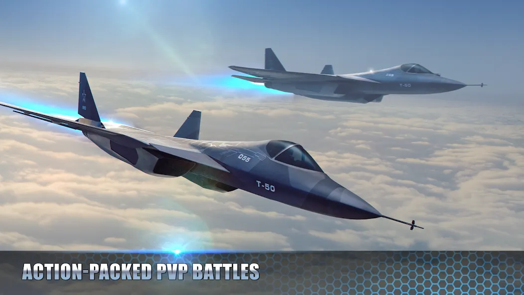 Скачать взломанную Modern Warplanes: PvP Warfare (Модерн Варплейнс)  [МОД Unlocked] — последняя версия apk на Андроид screen 1