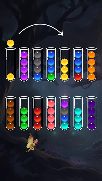 Взлом Ball Sort — Color Puzzle Game (Болл Сорт)  [МОД Много денег] — полная версия apk на Андроид screen 1