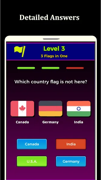 Скачать взломанную World Flags Quiz Game (Ворлд Флагс Квиз Гейм)  [МОД Меню] — полная версия apk на Андроид screen 2